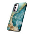 Aquamarine inspired Geode in Watercolor - Impact Resistant Phone Case